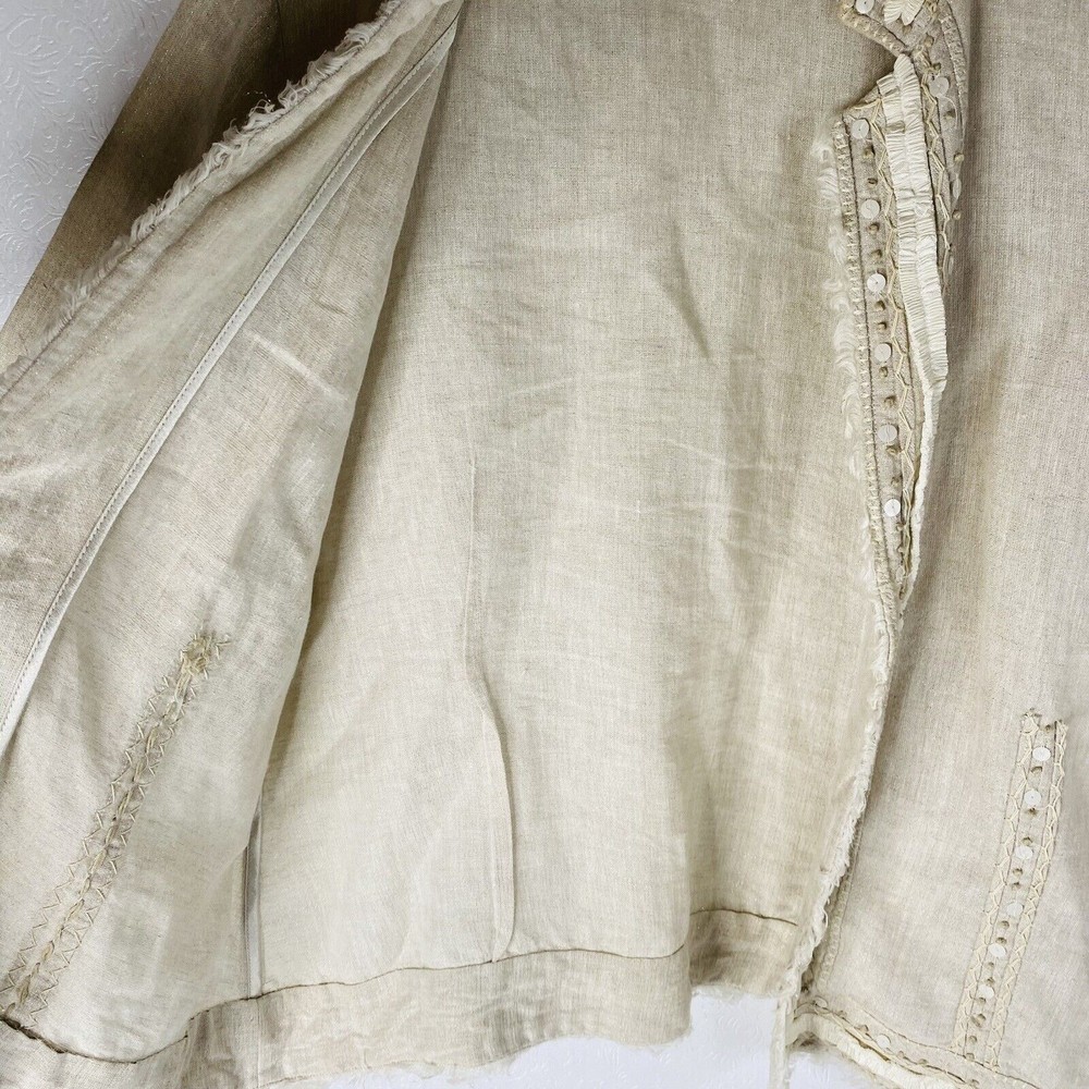 Chico’s Size 3 / XL Linen Blend Jacket - Picture 6 of 11